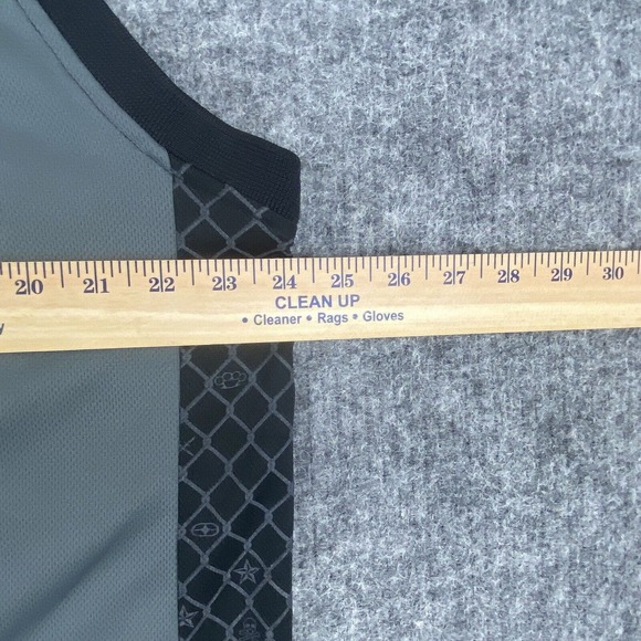 Vtg No Fear Shirt Men XL Black Gray Tank Jersey Skulls Brass Knuckles Swords Y2K - Picture 8 of 10